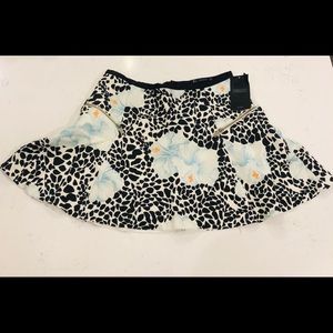 ZARA skirt floral and leopard mini